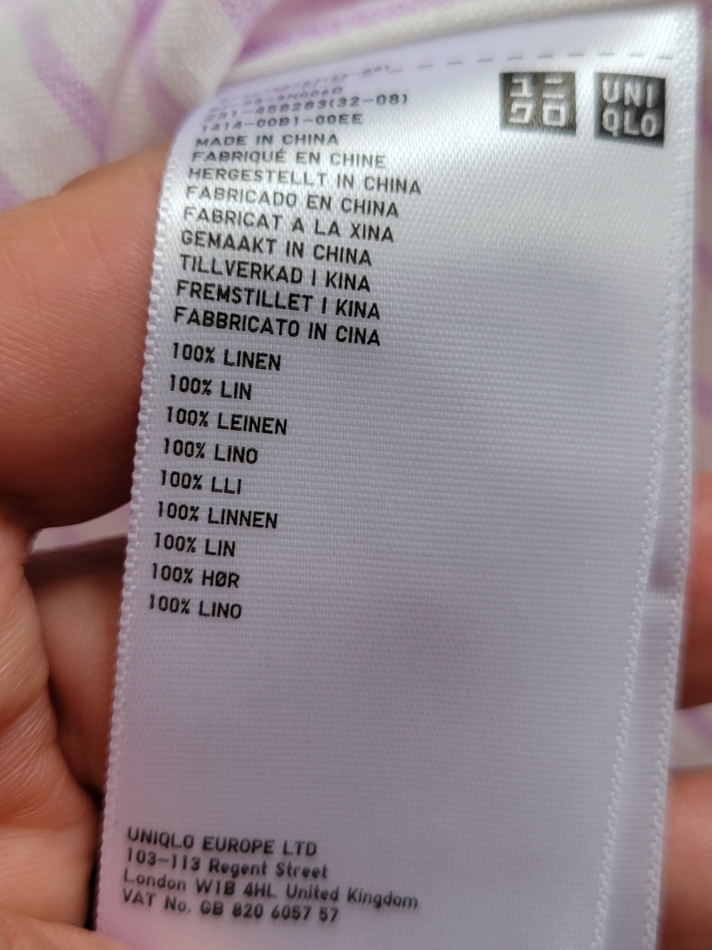 UNIQLO Light Pink & White Striped Button-Up Shirt - Picture 6 of 9